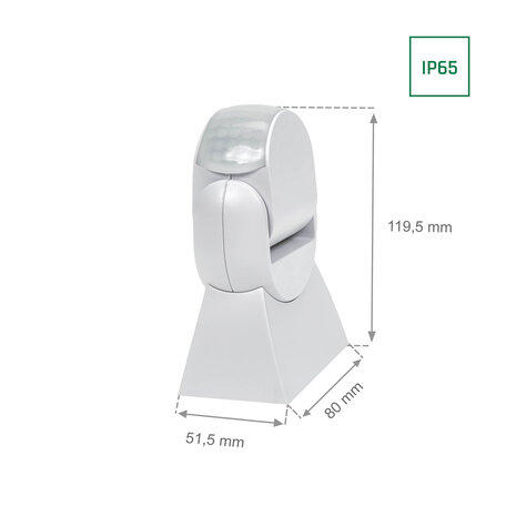 Spectrum voor de installateur WiFi slimme pir sensor opbouw - IP65 180Â¡ 1200W 12m - 5 jaar garantie