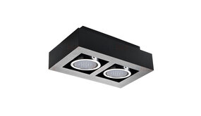 Kanlux LED Plafondspot STOBI - 2*GU10 AR111 - excl. LED spot - Zwart vierkant Kanlux LED Plafondspot STOBI - 2*GU10 AR111 - excl. LED spot - Zwart vierkant