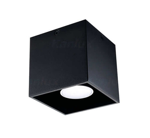 LED GU10 plafondspot zwart vierkant - Enkelvoudig voor 1 LED GU10 spot