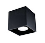 LED GU10 plafondspot zwart vierkant - Enkelvoudig voor 1 LED GU10 spot