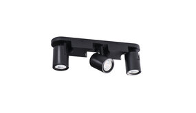 Kanlux LED GU10 plafond - wandspot zwart - Drievoudig voor 3 LED GU10 spots Kanlux LED GU10 plafond - wandspot zwart - Drievoudig voor 3 LED GU10 spots