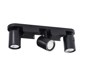 Kanlux LED GU10 plafond - wandspot zwart - Drievoudig voor 3 LED GU10 spots