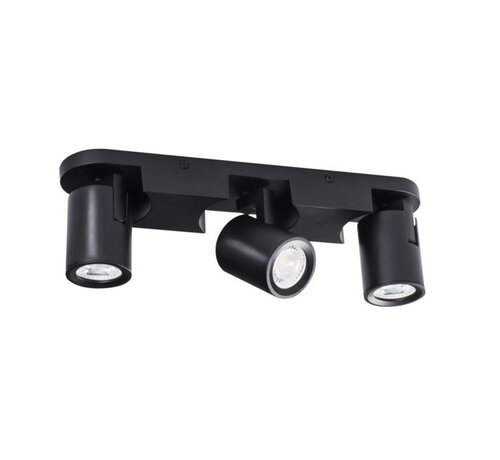 LED GU10 plafond - wandspot zwart - Drievoudig voor 3 LED GU10 spots