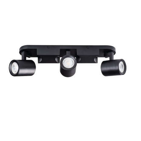 Kanlux LED GU10 plafond - wandspot zwart - Drievoudig voor 3 LED GU10 spots Kanlux LED GU10 plafond - wandspot zwart - Drievoudig voor 3 LED GU10 spots