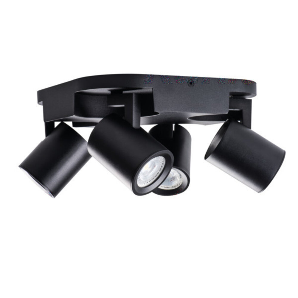 Kanlux LED GU10 plafond - wandspot zwart - Viervoudig voor 4 LED GU10 spots Kanlux LED GU10 plafond - wandspot zwart - Viervoudig voor 4 LED GU10 spots