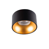 Kanlux LED GU10 plafondspot zwart goud rond - Enkelvoudig voor 1 LED GU10 spot - Excl. lichtbron Kanlux LED GU10 plafondspot zwart goud rond - Enkelvoudig voor 1 LED GU10 spot - Excl. lichtbron