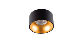 Kanlux LED GU10 plafondspot zwart goud rond - Enkelvoudig voor 1 LED GU10 spot - Excl. lichtbron Kanlux LED GU10 plafondspot zwart goud rond - Enkelvoudig voor 1 LED GU10 spot - Excl. lichtbron