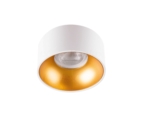 LED GU10 plafondspot wit goud rond - Enkelvoudig voor 1 LED GU10 spot