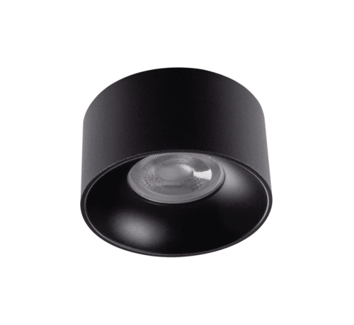 LED GU10 Plafondspot zwart rond - 1 x GU10 aansluiting