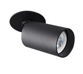 Kanlux LED Inbouw Richtspot IP20 - GU10 90MM - Mat Zwart  | Richtbaar - GU10 Fitting -  Zaagmaat 70MM