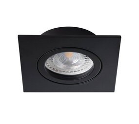 Kanlux LED inbouwspot Premium mat zwart - Zaagmaat 70-74mm buitenmaat 82x82mm