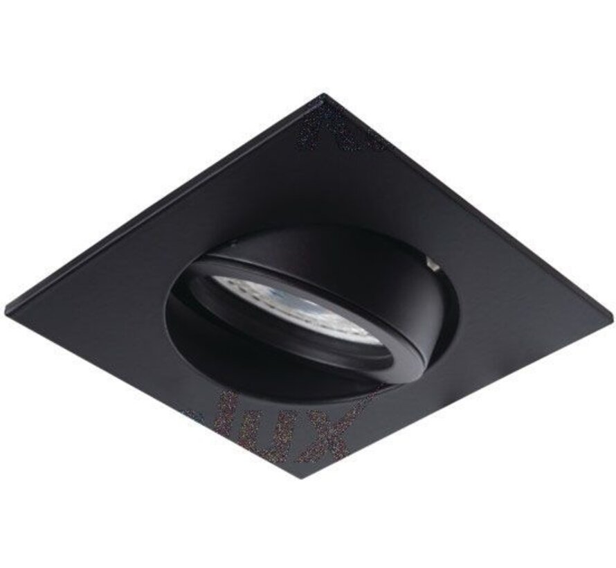 LED inbouwspot Premium mat zwart - Zaagmaat 70-74mm buitenmaat 82x82mm