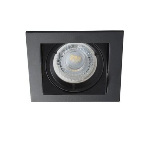 LED GU10 inbouwspot zwart vierkant verzonken - zaagmaat 83x83mm buitenmaat 94mm