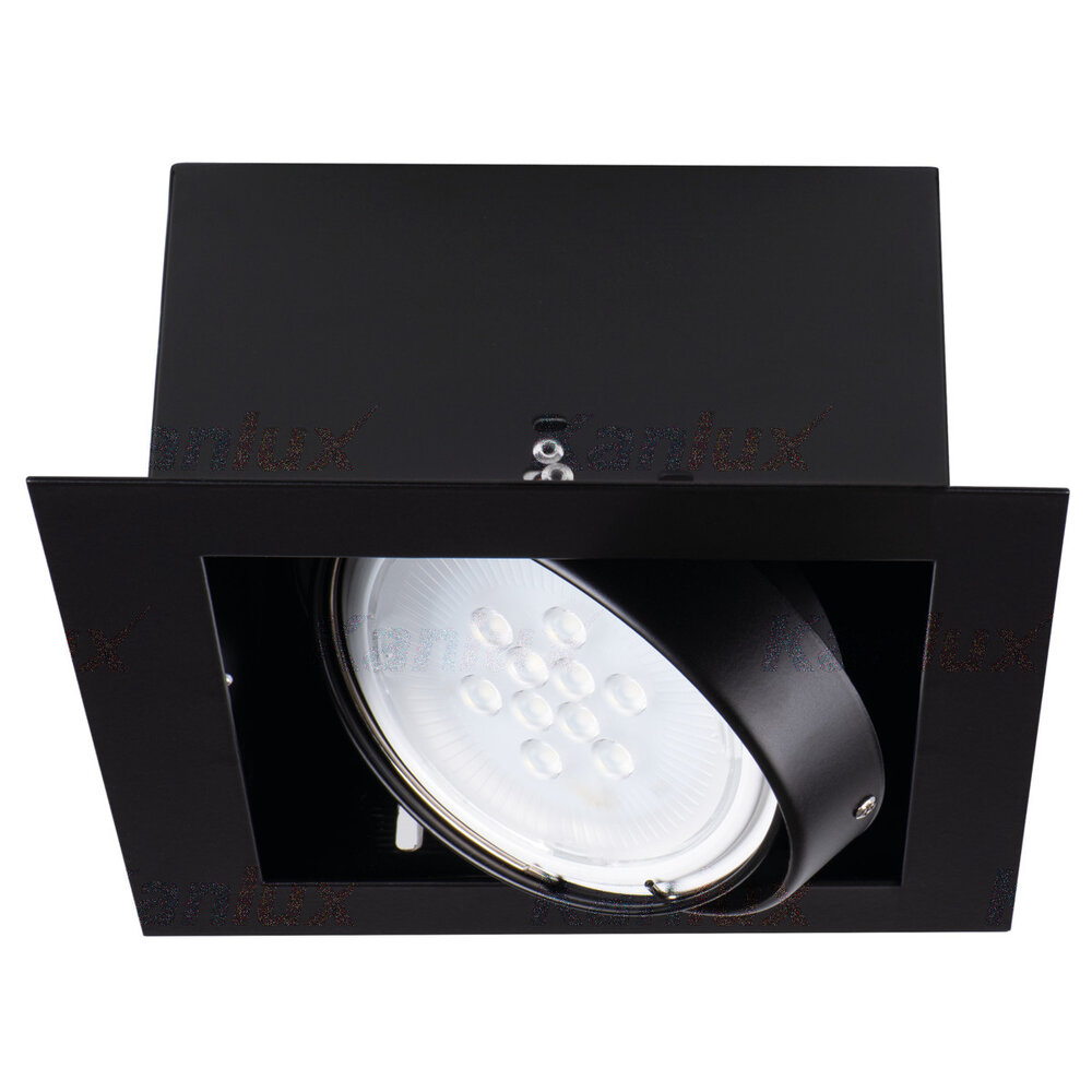 Kanlux LED Inbouwspot MATEO - GU10 AR111 - excl. LED spot - Zwart vierkant Kanlux LED Inbouwspot MATEO - GU10 AR111 - excl. LED spot - Zwart vierkant