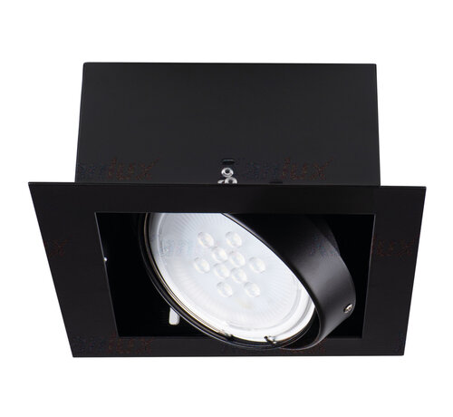 LED Inbouwspot MATEO - GU10 AR111 - excl. LED spot - Zwart vierkant