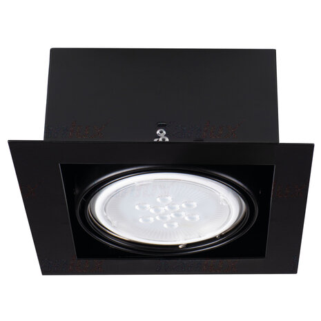 Kanlux LED AR111 Inbouwspot vierkant - 195MM - ES111 Mat Zwart MATEO | 160x160MM Zaagmaat - GU10 Fitting - excl. LED spot Kanlux LED AR111 Inbouwspot vierkant - 195MM - ES111 Mat Zwart MATEO | 160x160MM Zaagmaat - GU10 Fitting - excl. LED spot