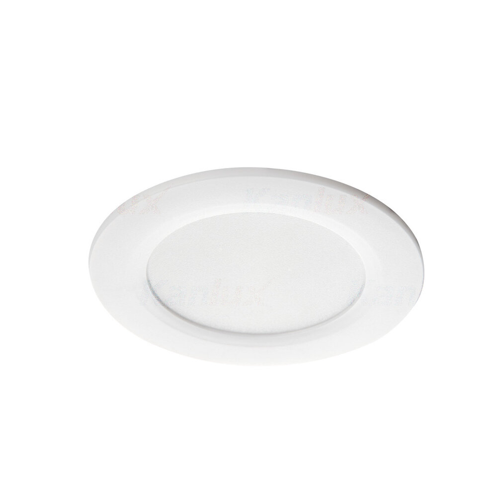 Kanlux LED inbouwspot wit IP44 - 4,5W 3000K warm wit licht - zaagmaat 65mm buitenmaat 83mm Kanlux LED inbouwspot wit IP44 - 4,5W 3000K warm wit licht - zaagmaat 65mm buitenmaat 83mm
