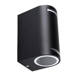 Kanlux LED GU10 wandlamp zwart IP44 - Dubbelvoudig voor 2 LED GU10 spots Kanlux LED GU10 wandlamp zwart IP44 - Dubbelvoudig voor 2 LED GU10 spots