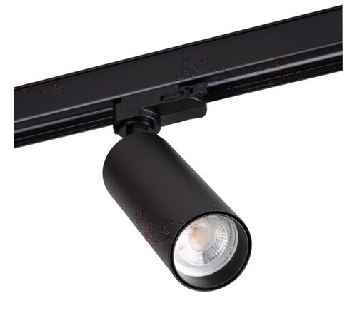 LED GU10 railspot zwart - 3-Fase universeel - Enkelvoudig voor 1 LED GU10 spot