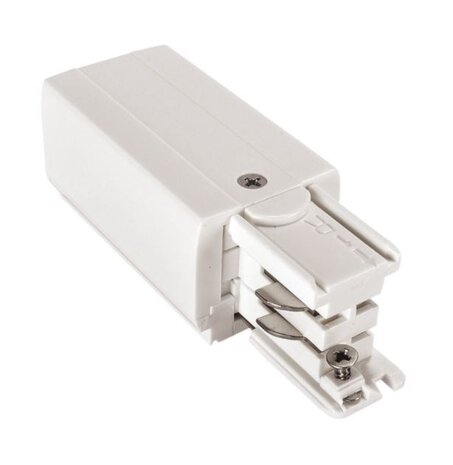 Spectrum voor de installateur 3-Fase Spanningsrail toebehoren | Begin Voeding Rechts - Wit