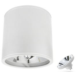 Spectrum voor de installateur WiFi LED Plafondspot CHLOE - GU10 AR111 - CCT (3000K-6500K) - IP65 - Wit rond