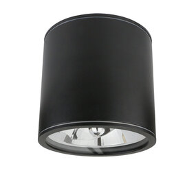 Spectrum voor de installateur LED AR111 plafondspot zwart rond IP65 - met GU10/AR111 fitting - excl. LED spot