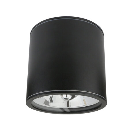 Spectrum voor de installateur LED AR111 plafondspot zwart rond IP65 - met GU10/AR111 fitting - excl. LED spot