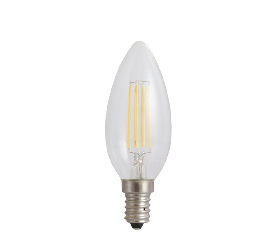 LED Filament lamp E14 - C35 - 4W vervangt 40W - 2700K warm wit licht