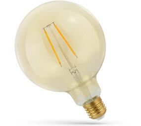 Spectrum voor de installateur LED Filament lamp E27 - G125 - 5W vervangt 50W - 2500K extra warm wit licht - XL Globe