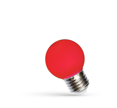 LED lamp E27 - G45 1W Rood licht