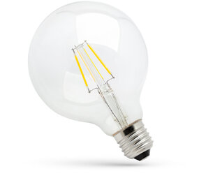 Spectrum voor de installateur LED Filament lamp E27 - G95 - 4W vervangt 40W - 2700K warm wit licht - L Globe