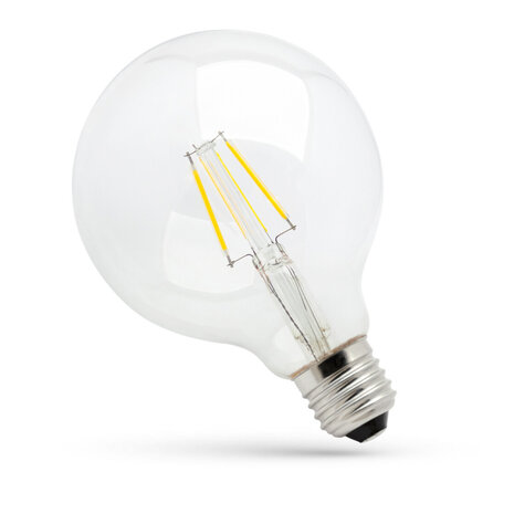 Spectrum voor de installateur LED Filament lamp E27 - G95 - 4W vervangt 40W - 2700K warm wit licht - L Globe