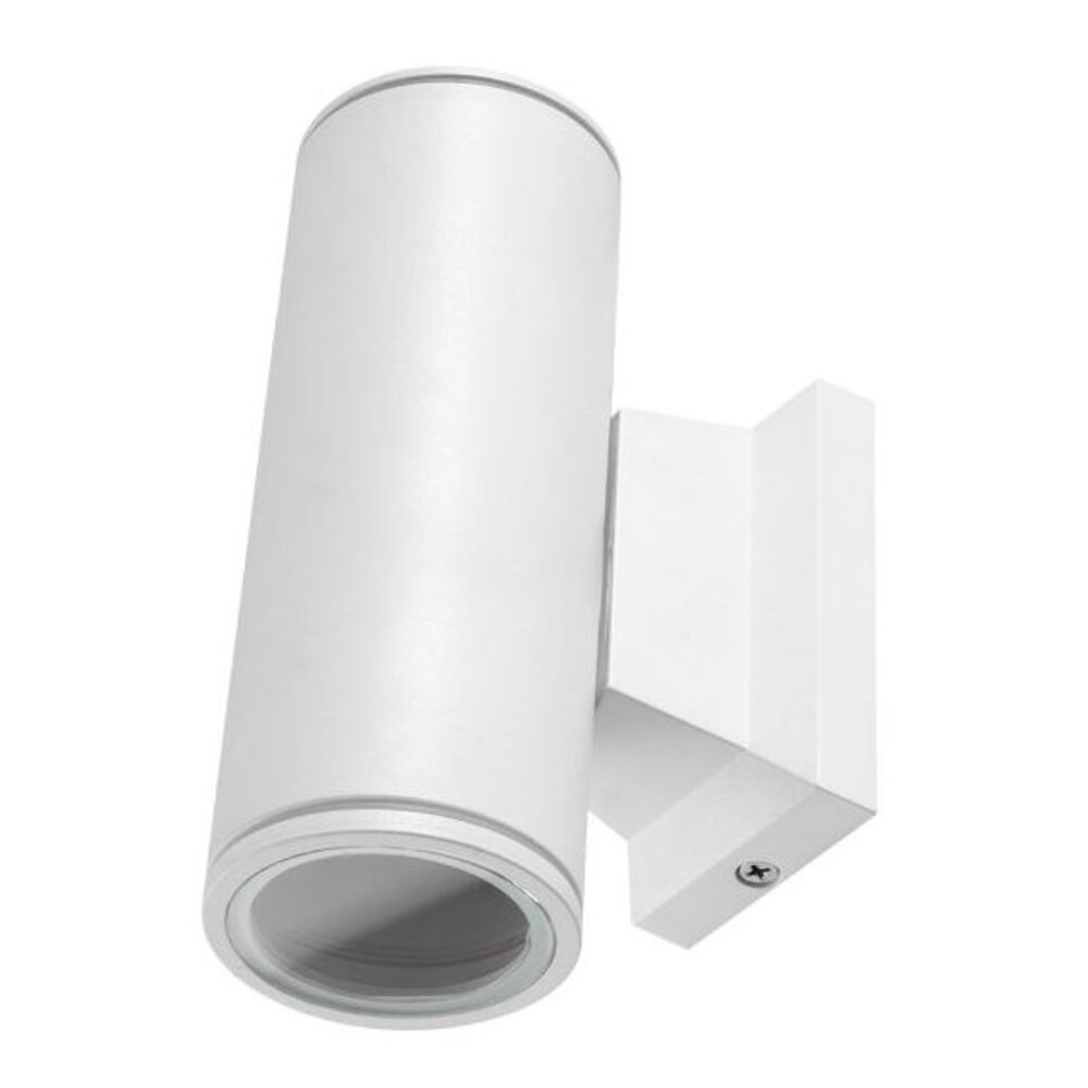 Aigostar OP=OP LED GU10 ronde wandlamp wit IP65 - Dubbelvoudig voor 2 LED GU10 spots Aigostar OP=OP LED GU10 ronde wandlamp wit IP65 - Dubbelvoudig voor 2 LED GU10 spots