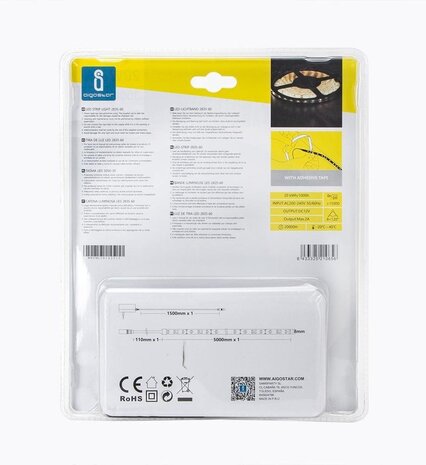 Aigostar  LED strip 5M 300LEDS 3000K 20W met aansluitstekker