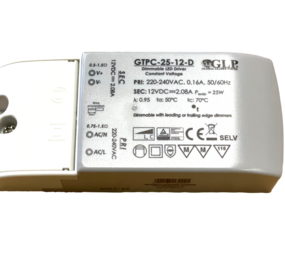 LCB LED Europe  LED voedingsadapter dimbaar - 12V 25W 2.08A - geschikt voor 12V LED-verlichting