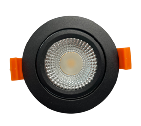 LED inbouwspot zwart dimbaar - 5W vervangt 50W -  Dim to Warm 1800K-2800K
