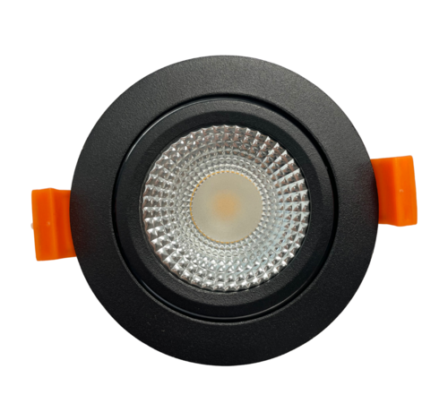 LED inbouwspot zwart dimbaar - 5W vervangt 50W - Dim to Warm 1800K-2800K