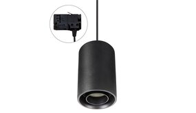 Spectrum voor de installateur 3-Fase Railspot Hanglamp GU10 Fitting | Chloe Tube Mini Zwart - 80x120mm - pendel 1 Meter Spectrum voor de installateur 3-Fase Railspot Hanglamp GU10 Fitting | Chloe Tube Mini Zwart - 80x120mm - pendel 1 Meter