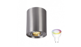 Spectrum voor de installateur WiFi LED plafondspot kantelbaar - Tube Aluminium  - Bediening met de app
