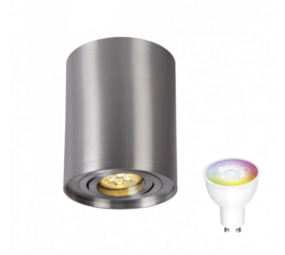 Spectrum voor de installateur WiFi LED plafondspot kantelbaar - Tube Aluminium  - Bediening met de app