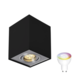 Spectrum voor de installateur WiFi LED plafondspot - Cube vierkant -  Zwart Zilver - Bediening met de app - kantelbaar