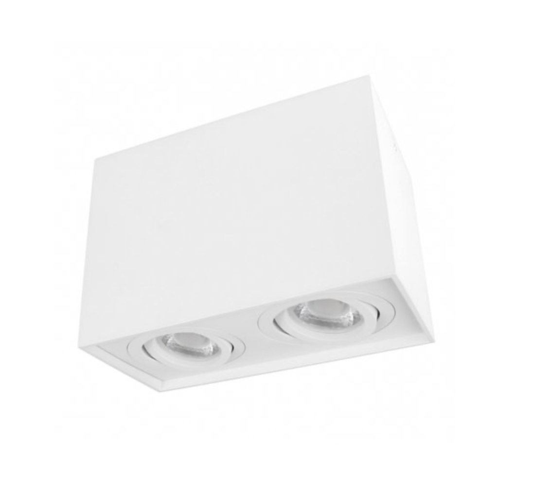 Spectrum voor de installateur WiFi LED plafondspot dubbel kantelbaar - Cube Wit - Bediening via de app