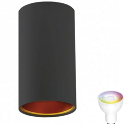 Spectrum voor de installateur WiFi LED plafondspot Chloe - Mat zwart goud - Bediening via de app