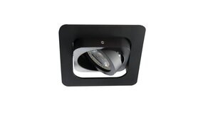 Kanlux LED GU10 inbouwspot zwart - Dubbelvoudig kantelbaar - Zaagtmaat 80x80 mm Kanlux LED GU10 inbouwspot zwart - Dubbelvoudig kantelbaar - Zaagtmaat 80x80 mm