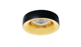 Kanlux LED GU10 inbouwspot zwart-goud rond - Enkelvoudig voor 1 LED GU10 spot Kanlux LED GU10 inbouwspot zwart-goud rond - Enkelvoudig voor 1 LED GU10 spot
