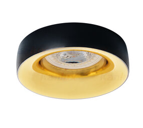 Kanlux LED GU10 inbouwspot zwart-goud rond - Enkelvoudig voor 1 LED GU10 spot