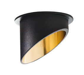 Kanlux LED GU10 inbouwspot zwart-goud rond - Enkelvoudig voor 1 LED GU10 spot