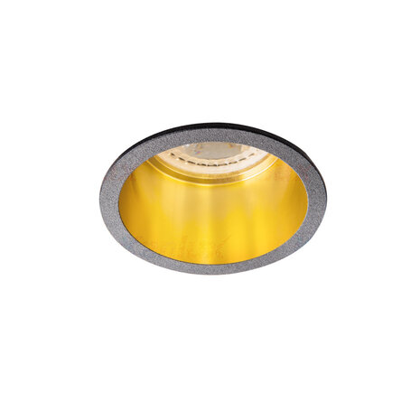 Kanlux LED GU10 inbouwspot zwart-goud rond - Enkelvoudig voor 1 LED GU10 spot Kanlux LED GU10 inbouwspot zwart-goud rond - Enkelvoudig voor 1 LED GU10 spot