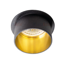 Kanlux LED GU10 inbouwspot zwart-goud rond - Enkelvoudig voor 1 LED GU10 spot