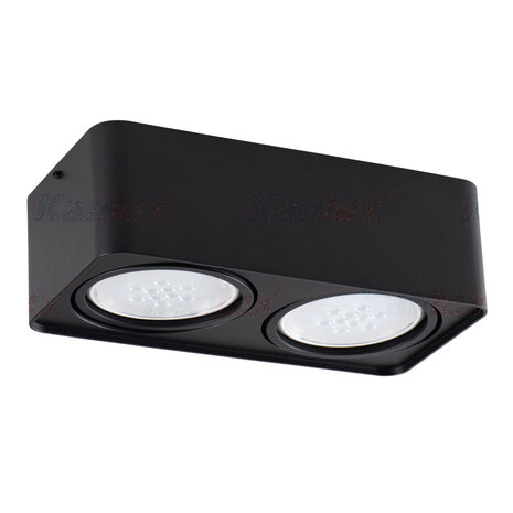 Kanlux LED Plafondspot TUBEO - 2*GU10 AR111 - excl. LED spot - Zwart Kanlux LED Plafondspot TUBEO - 2*GU10 AR111 - excl. LED spot - Zwart
